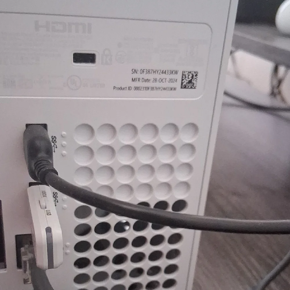 Microsoft White Gaming Console with Black Accents